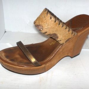 SAM-EDELMAN-WOMENS-BRONZE-LEATHER-SUEDE-SIZE-8-5M